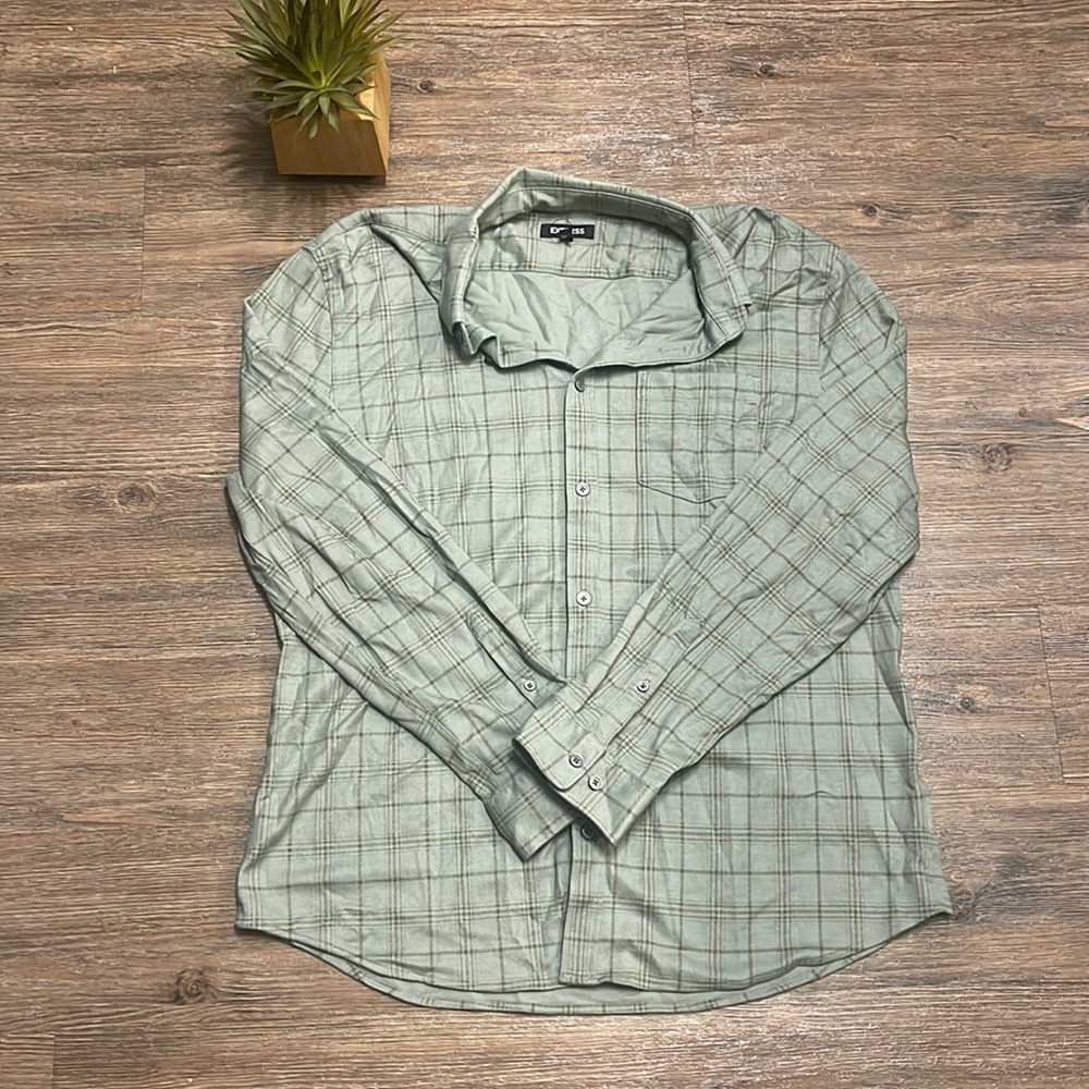 Express mens green flannel